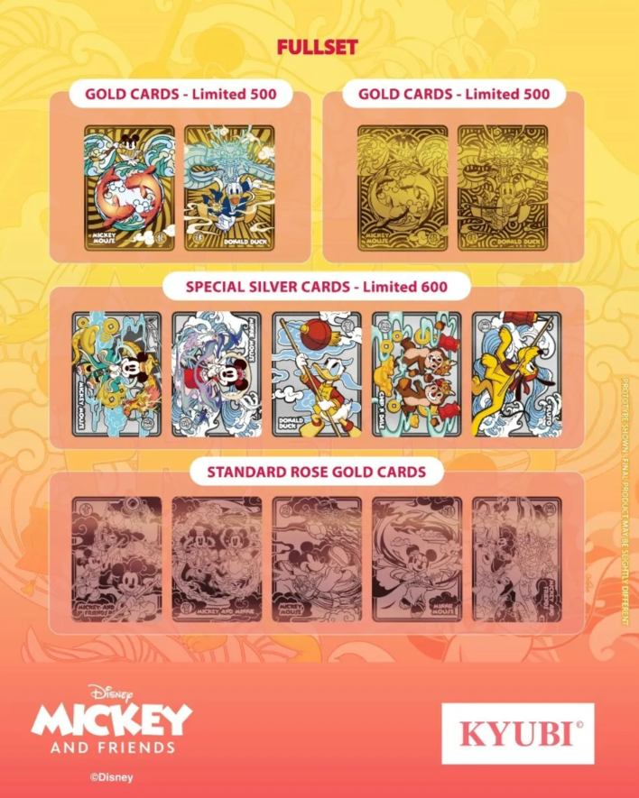 KYUBI Card Charm Series 1 - Mickey And Friends (5 Pack Box)