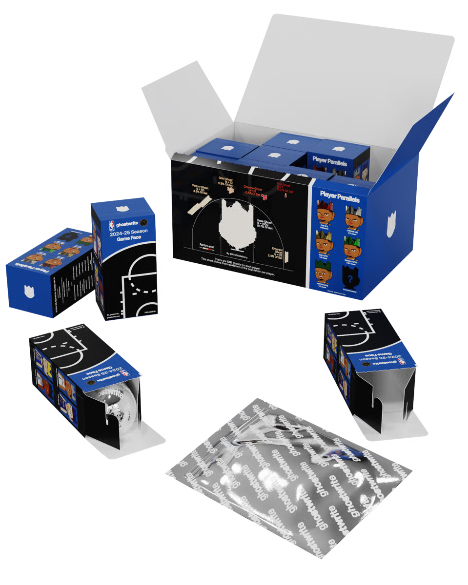 2025 ghostwrite NBA Game Face Basketball Hobby 12-Box Case