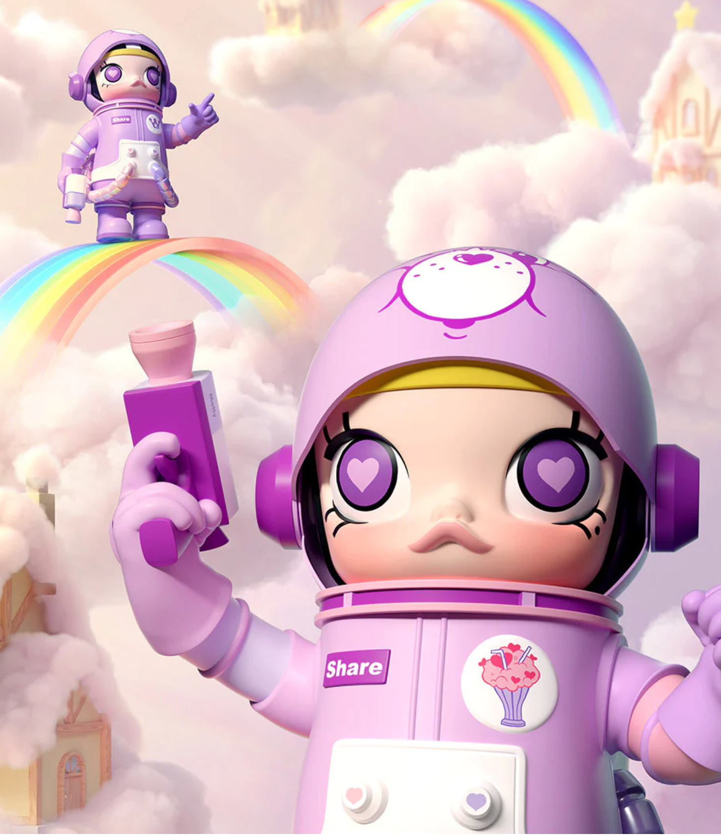 その他 MEGA SPACE MOLLY 400% + 100% POP MART MEGA Space Molly 400%+100% Share Bear – In The Box